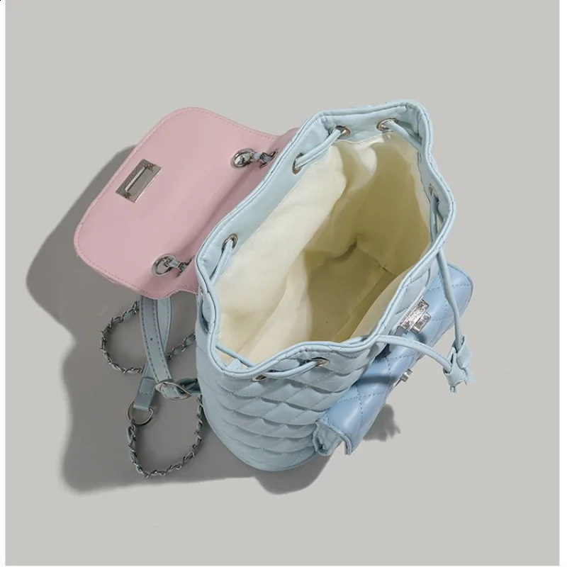 Advanced Sense Student Bag Fashion Small Backpackk Lingge Chain Bags Lady Backpack Leisure Backpacks Trend Travel Bag 240824