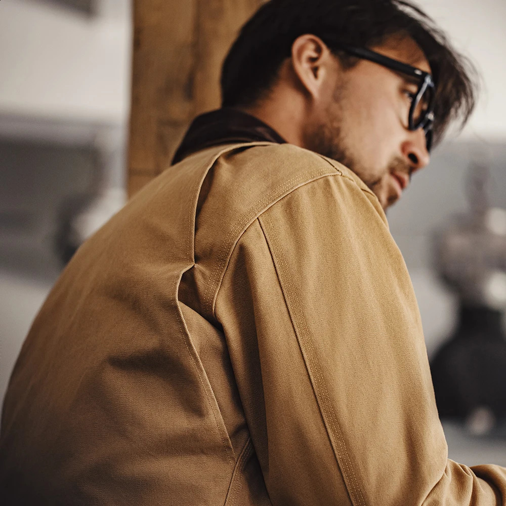 Maden Interstellar Same Style Tops Detroit Hunting Jacket J001 American Retro Lapel Street for Mens Spring 240824