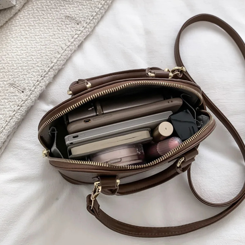 Women Shell Bag Print Leather Handbag And Purses Female Shoulder Bags Clutch Classic Lady Top Handle 240824