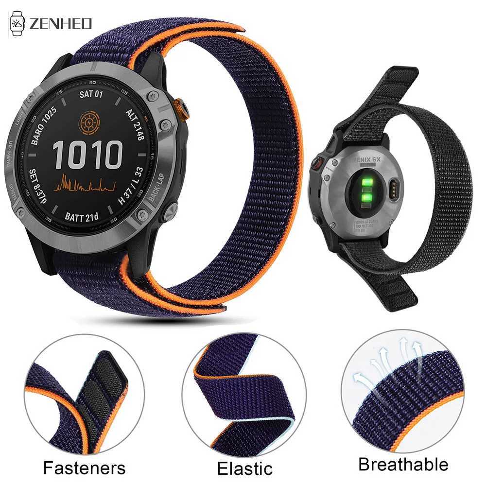 Watch Band 20/22/26mm Woven Nylon Strap For Garmin Fenix 6 6S 6X Pro 5 5S Plus 7 7S 7X Smart Watch Band for Garmin Instinct Quatix 6 5 M240824