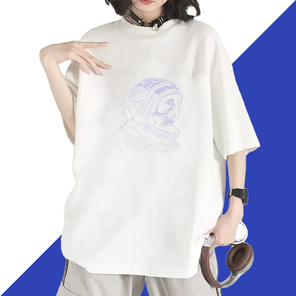 Soft Woman Tshirt 230g Pure Cotton universe Street Wear T shirt Breathable Soft Graphic Clothes Shirt