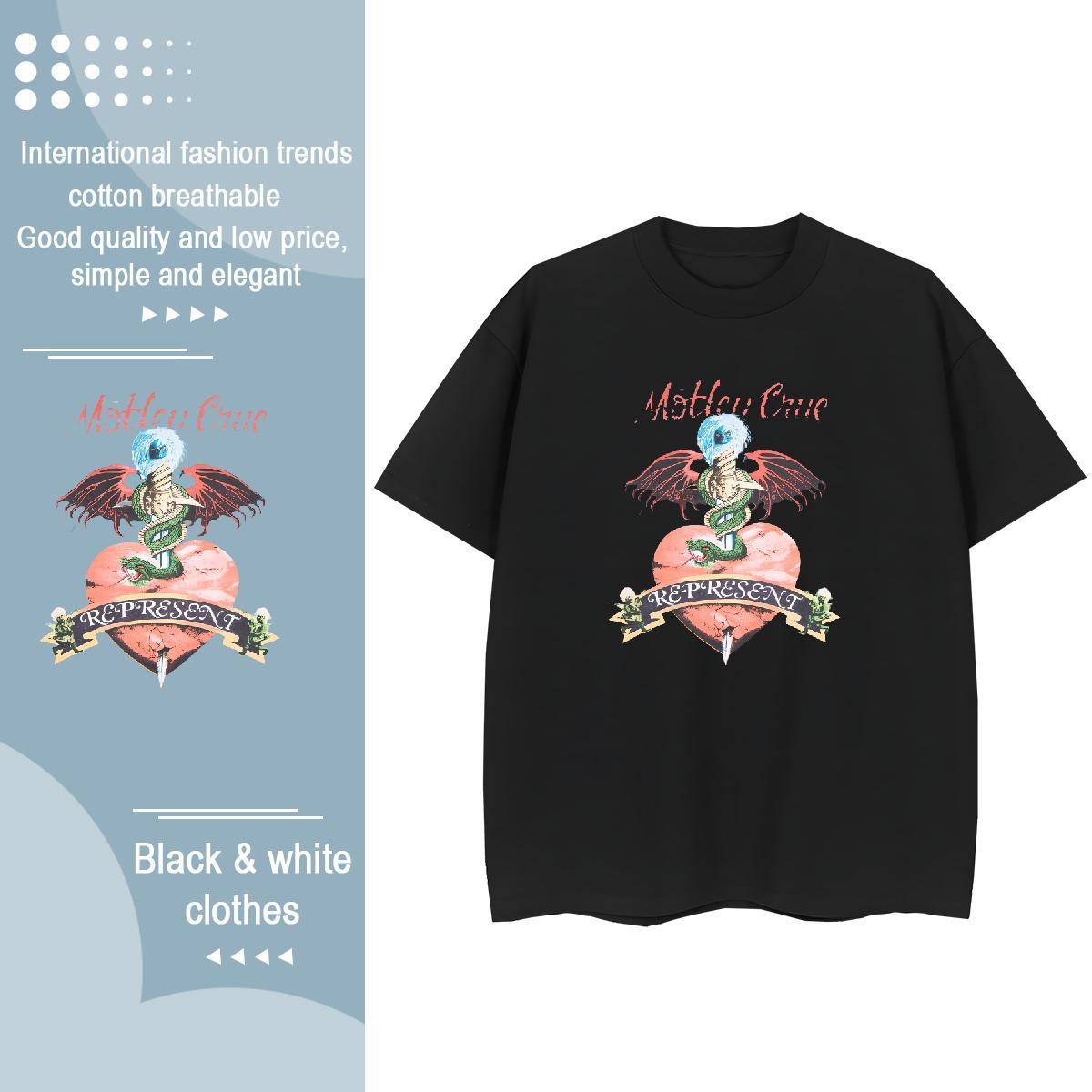 Unisex Men T Shirts 230g Cotton skull Beach Anime Print Breathable Short Sleeve Men Tops Tees Designer Tees Shirts