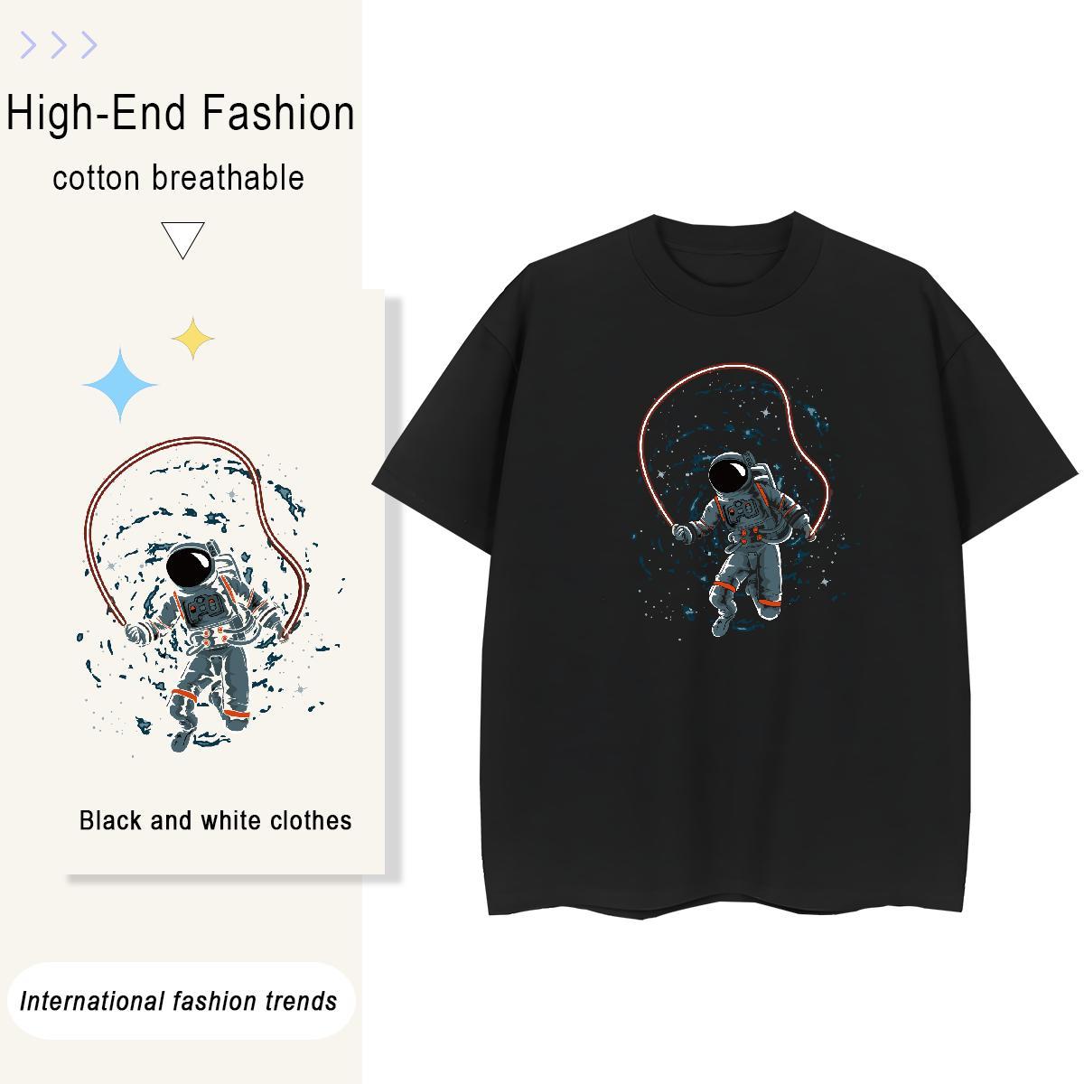 5A Women Tshirts 230g Pure Cotton universe Hip Hop Street T-Shirts for Women Breathable Crew Neck Anime Oversized Clothes Shirt