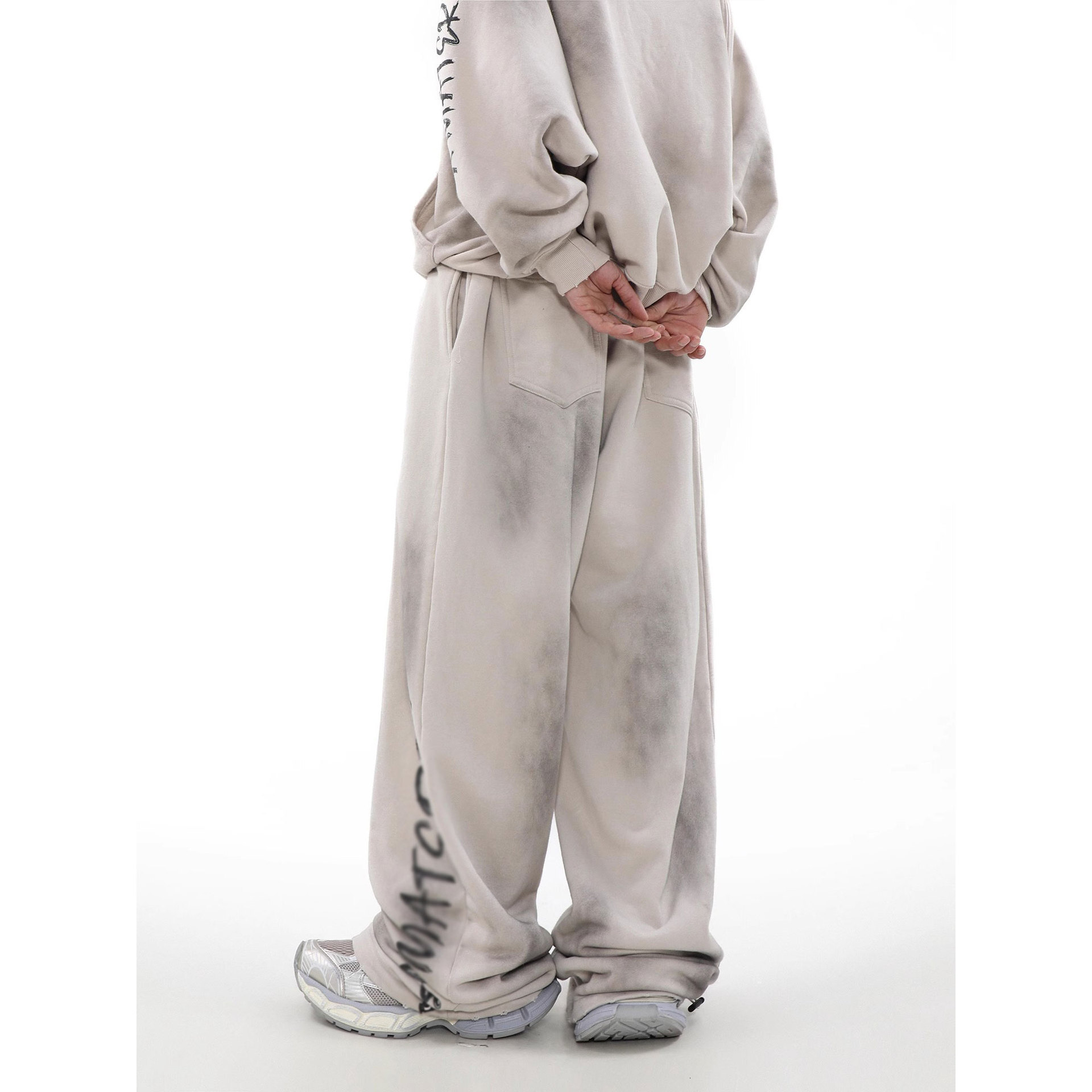 American Style High Street Casual Pants for Men in Spring and Autumn New Styles for Wiping Dirt Graffiti Sports Versatile Long Pants
