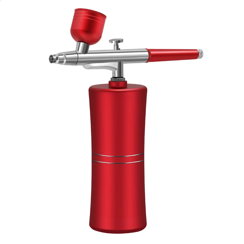 Wireless spray gun with compressor kit mini portable cordless personal spray art painting tattoo cake makeup beautiful model air 240823