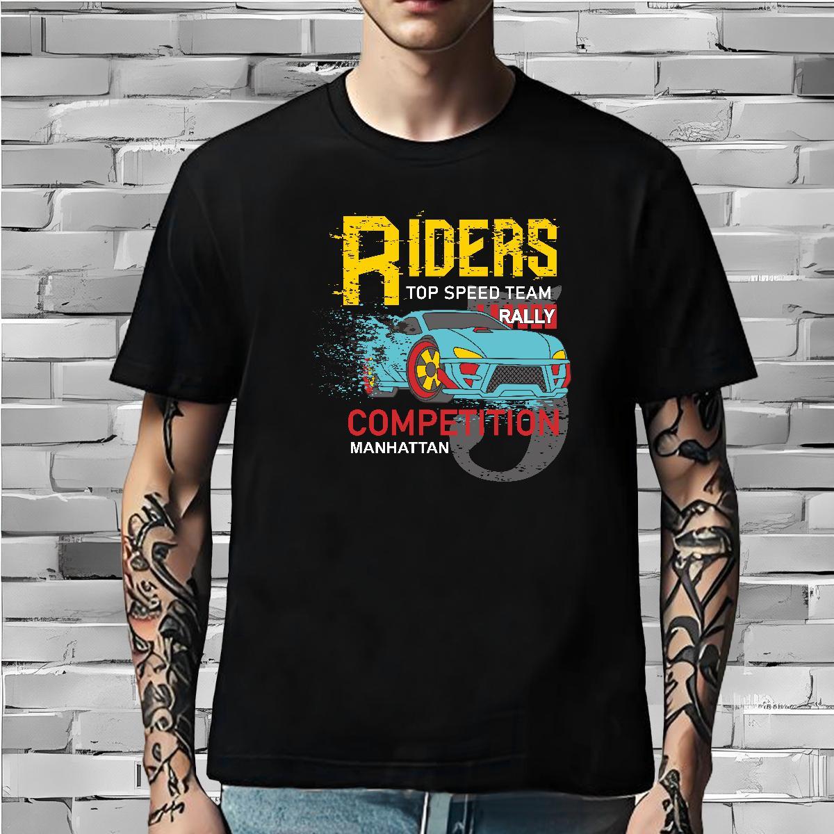 Comfortable T Shirt For Man 230g 100% Cotton car Beach Customized Print O Neck Short Sleeves Tshirts Fashion New Tops Shirt