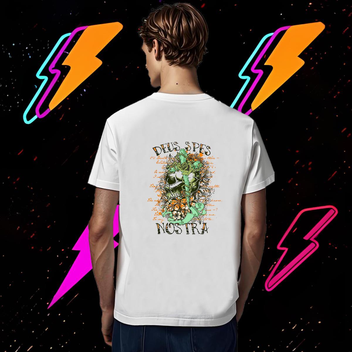 Designer T-Shirts for Men 230g Cotton skull Daily Wear Anime Print Crew Neck Couples T Shirts New Arrival Clothings