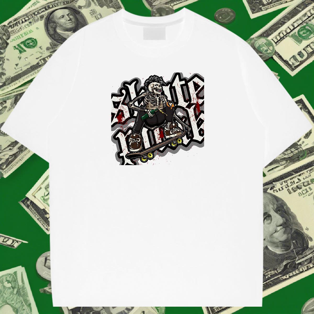 Loose Men T Shirts 230g Pure Cotton skateboarding Hip Hop Street Oversized 4XL Breathable Short Sleeve Tshirts Custom Wear