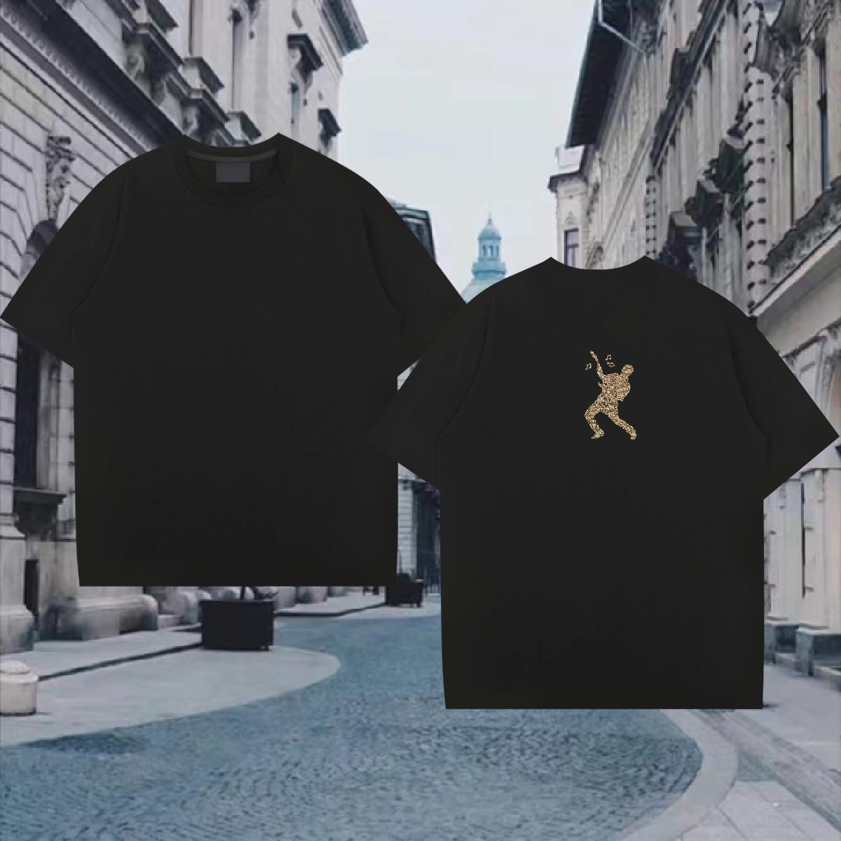 Unisex T-Shirts for Men 100% Cotton 230g portrait Casual Beach DIY Logo Oversized Short Sleeve Soft Men Tees Factory Direct Clothes