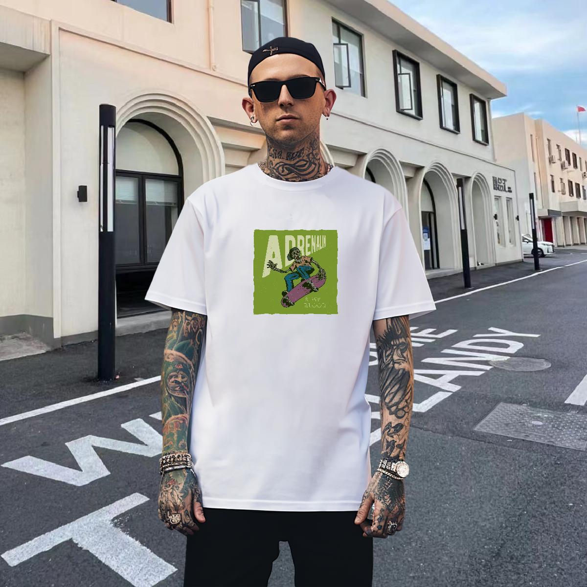 High Quality T shirt 230g 100% Cotton skull Hip Hop Plus Size Custom Breathable Soft Couples T Shirts 2024 Designer Clothings