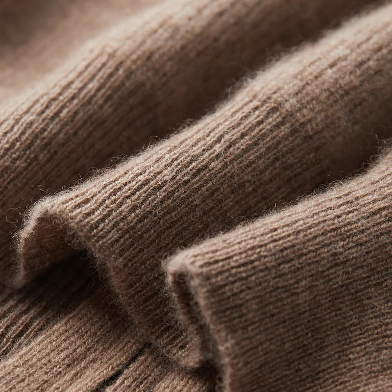 Mens hooded cardigan wool jacket autumnwinter thick large 100% Merino sweater zipper casual sports top 240824