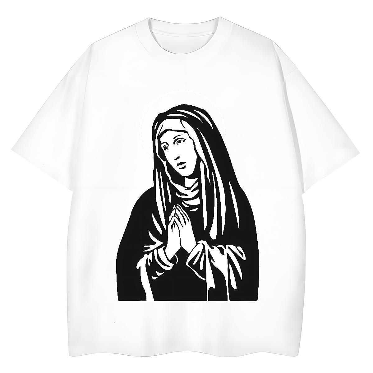 Female Couples T Shirts 230g Pure Cotton nun Hip Hop T-Shirts Breathable Plus Size Custom Tees