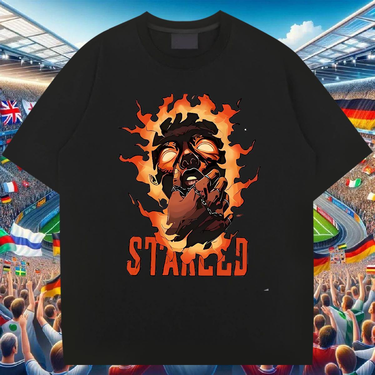 High Quality Man T Shirts 230g Pure Cotton skull Casual Daily Wear DIY Printed Breathable Short Sleeve Tshirts Customized Clothings