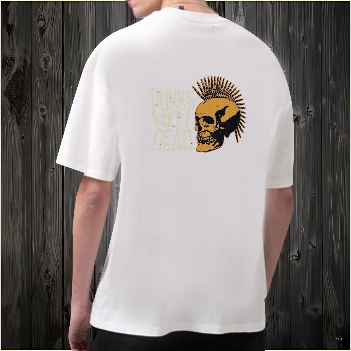 Designer T Shirt For Man 230g Cotton skull Casual Daily Wear Custom Cartoon Breathable Crew Neck Men Clothes T-Shirt 2024 Tees