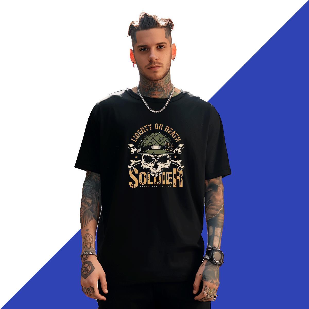 Brand Men T Shirts 100% Cotton 230g skull Casual Beach Custom Print Oversized Breathable Short Sleeve Couples T Shirts New Designer Tops