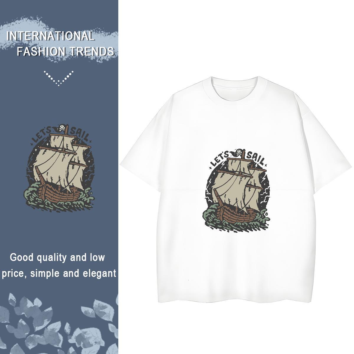 Brand Women Tshirts 230g Pure Cotton icon Beach T Shirt For Woman O-Neck Short Sleeve Anime Print Clothes Shirt