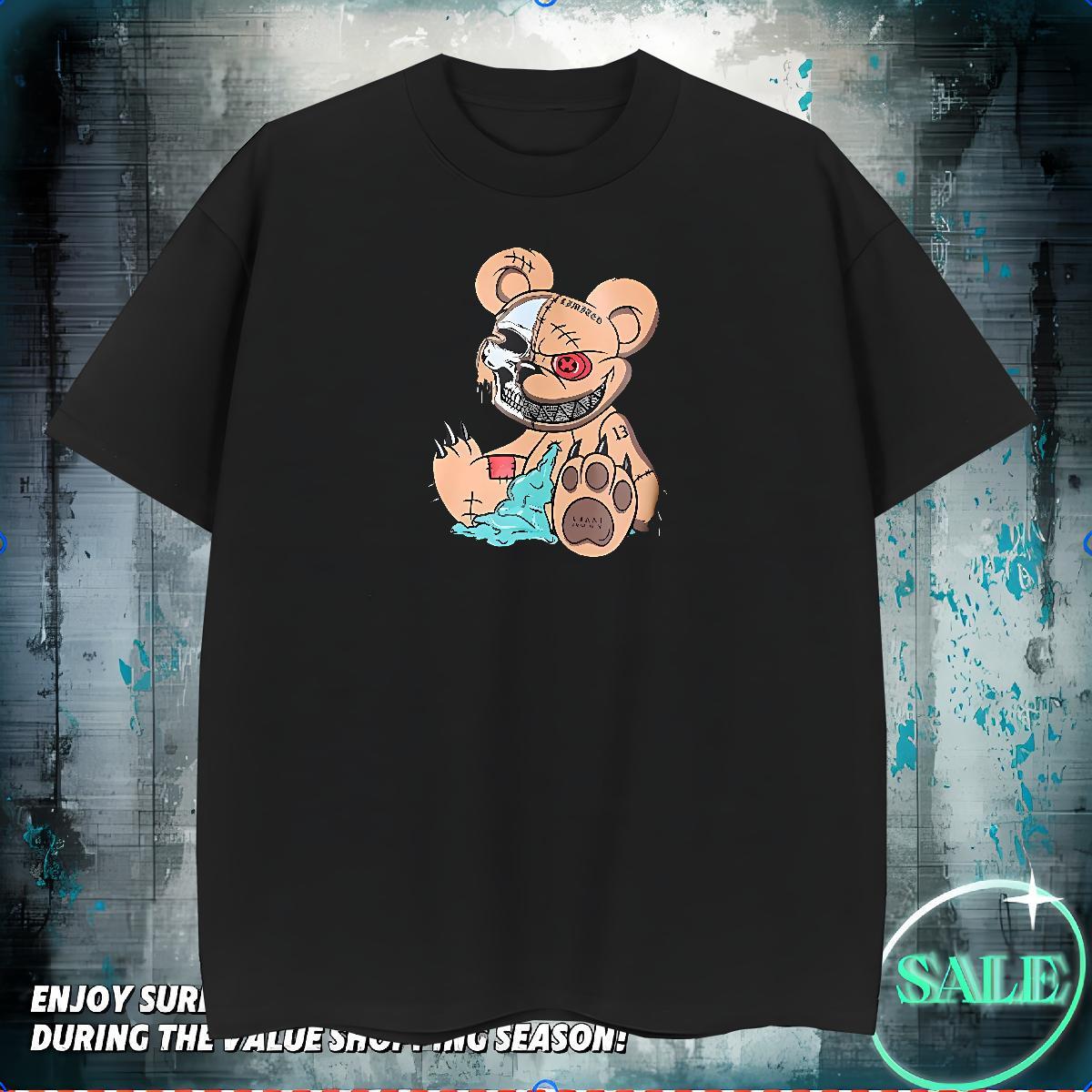 Popular T-Shirts 230g 100% Cotton skull Home Outdoor DIY Printed Breathable Crew Neck Tshirts Factory Direct Tops Tees