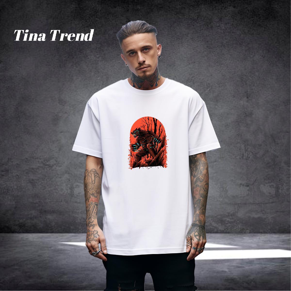 Cool T shirt 100% Cotton 230g skull Hip Hop Street Skull Breathable Short Sleeve Couples T Shirts Fashion Top Tees