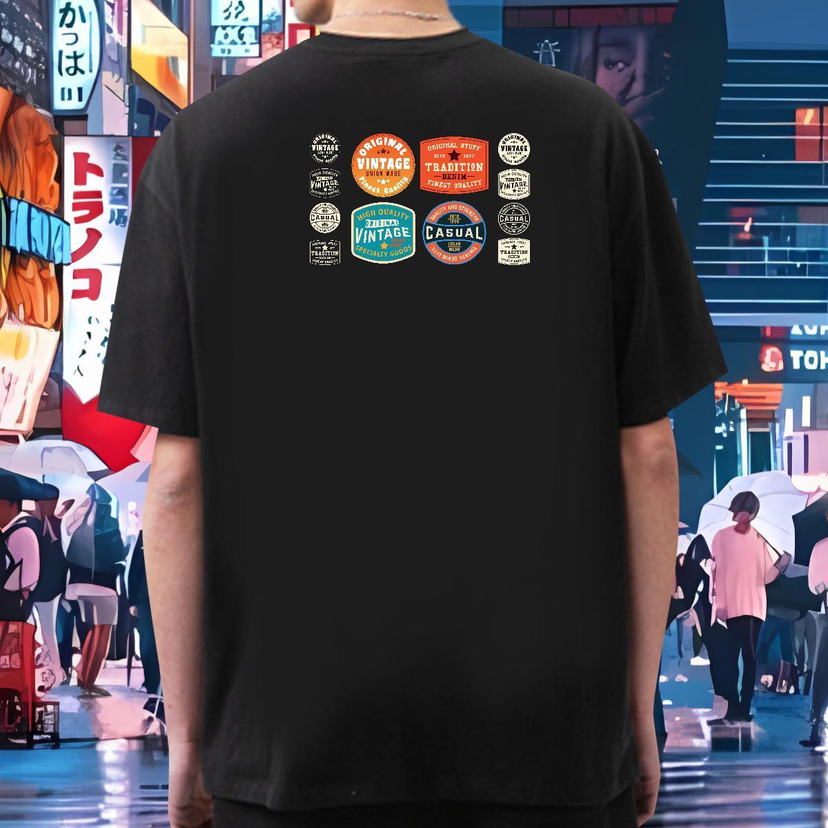 Cool Men T Shirts 230g 100% Cotton letter Anime Printing Street Custom Printing O Neck Short Sleeves Tshirt for Man Woman Stylist Top Tees