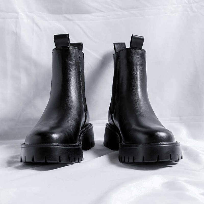 CMM Large British Chimney Chelsea Boots Mens Trendy Famous Long Boots 45 High Top Boots