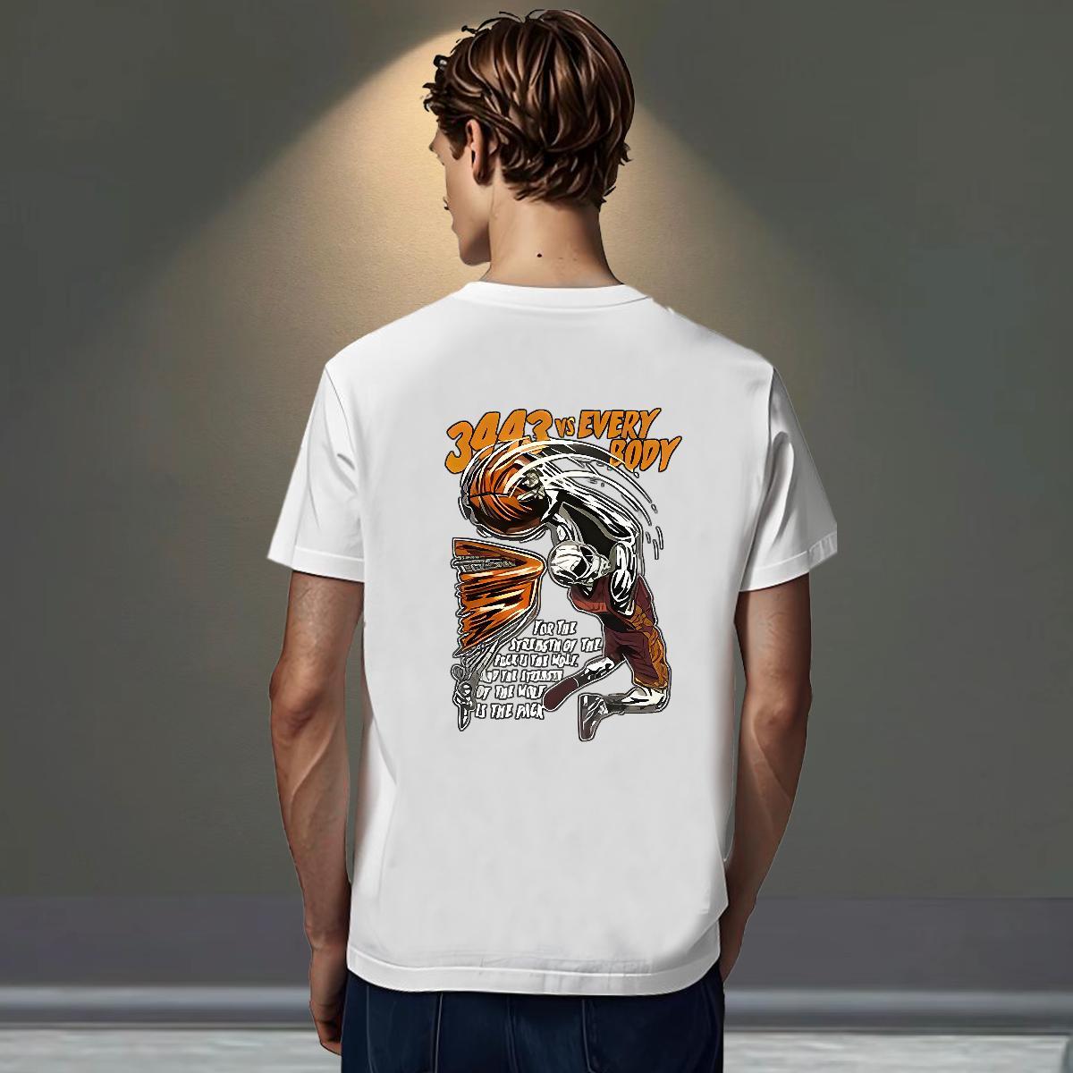 Classic Mens T Shirts 230g Cotton basketball Casual Asian Size Crew Neck Breathable Men Clothes T-Shirt New Polos