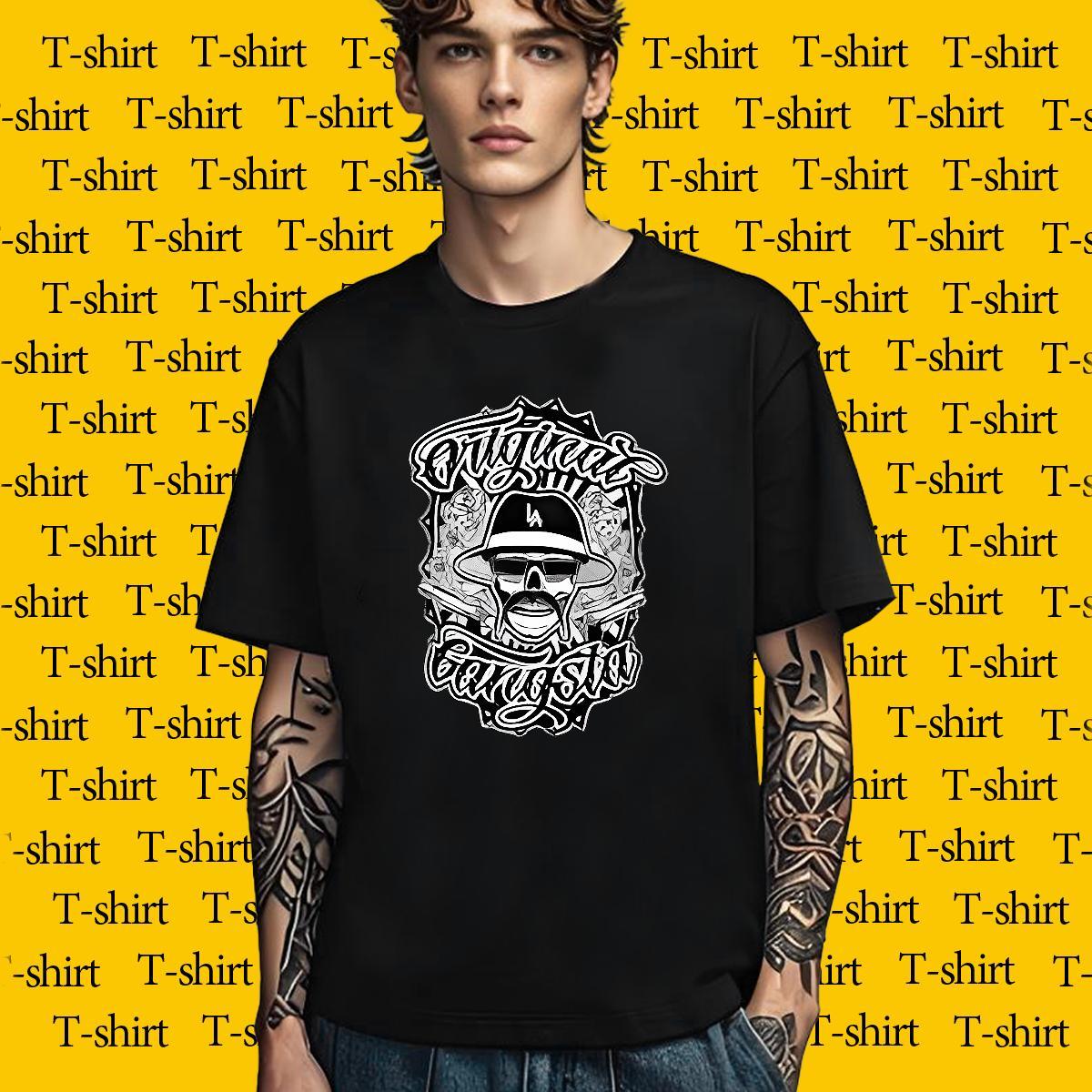 Cool Design T Shirts Men 100% Cotton 230g skull Anime Printing Street Cartoon Print Breathable Crew Neck Couples T Shirts Free Shipping Tops Shirt