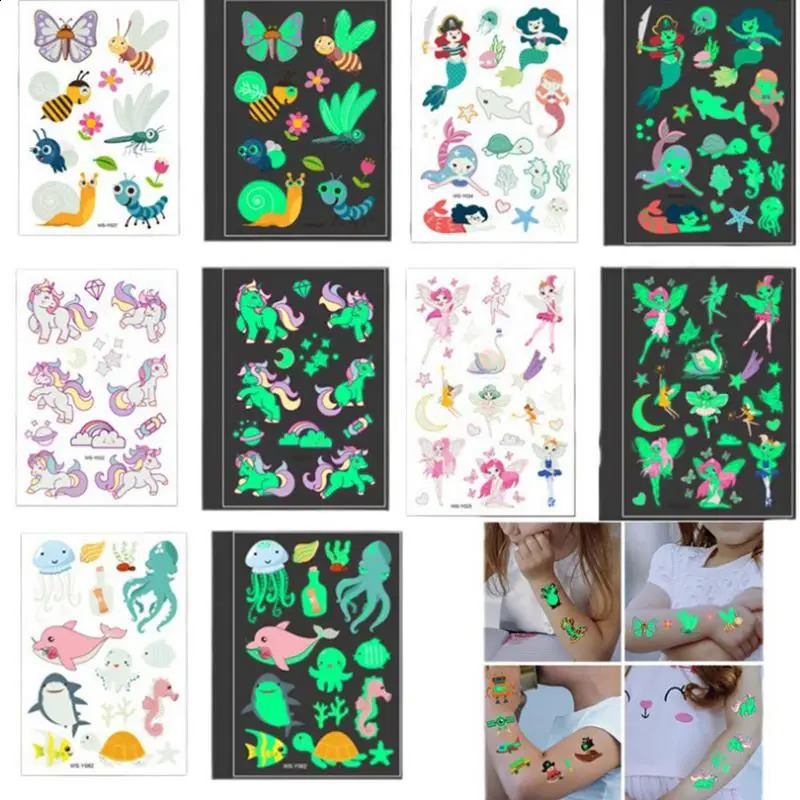 36 Color Diamond Sparkling Art Charm Sparkling Tattoo Set Sparkling Powder Stickers Makeup Brush Temporary Tattoo Set 240823