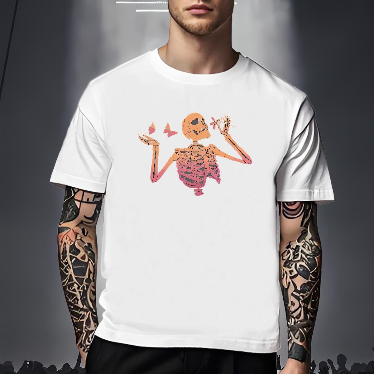 Designer T Shirt For Man 100% Cotton 230g butterfly High Street Hip Hop Graphic Breathable Short Sleeve Men Tees Custom Tshirts