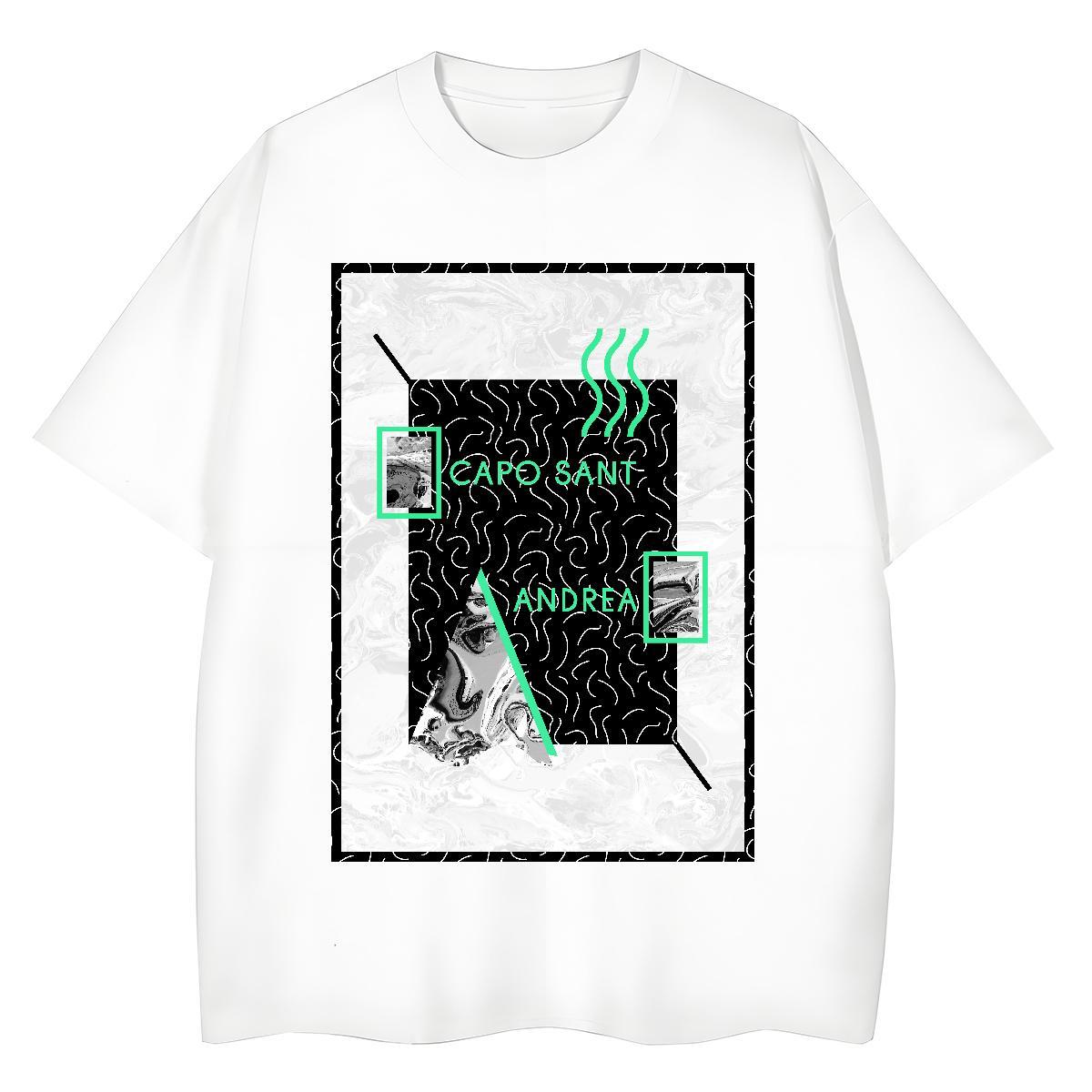 Loose Fit Men T Shirts 230g Pure Cotton letter Spring Summer Custom Print Plus Size Breathable Crew Neck Men Clothes T-Shirt Classic Casual Clothings