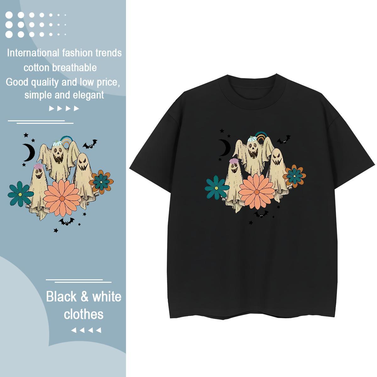 Lady Woman Tshirt 230g 100% Cotton demon Beach T shirt Breathable Soft Plus Size Custom Clothes
