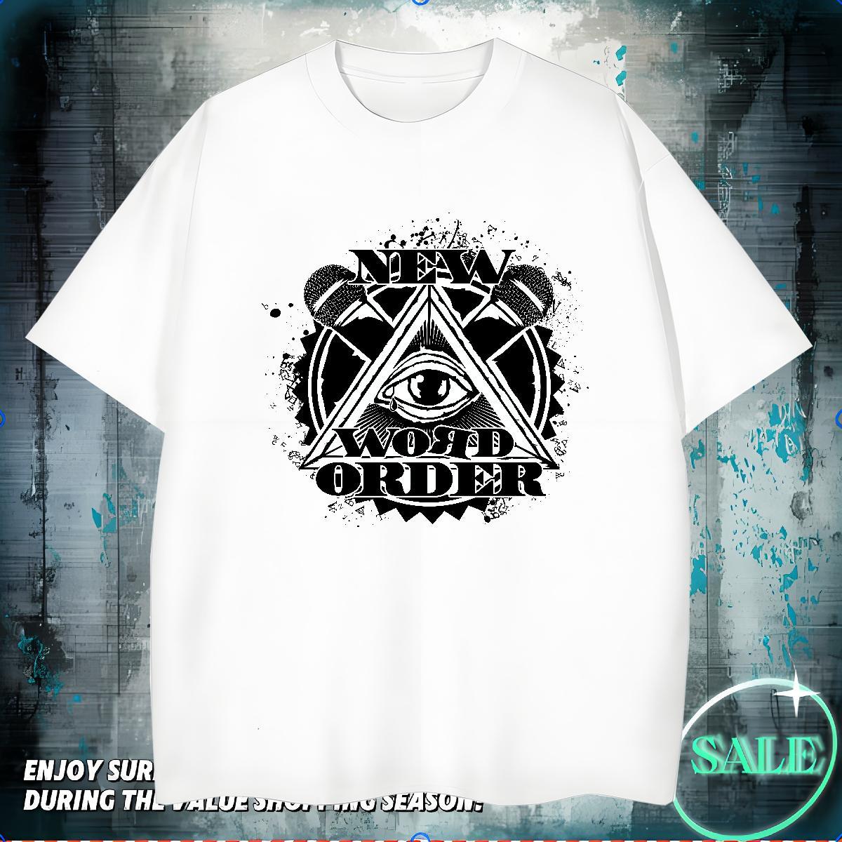 Popular T Shirt For Man 230g Pure Cotton eye of the devil Outdoor Black Oversized Crew Neck Couples T Shirts New Arrival Tops