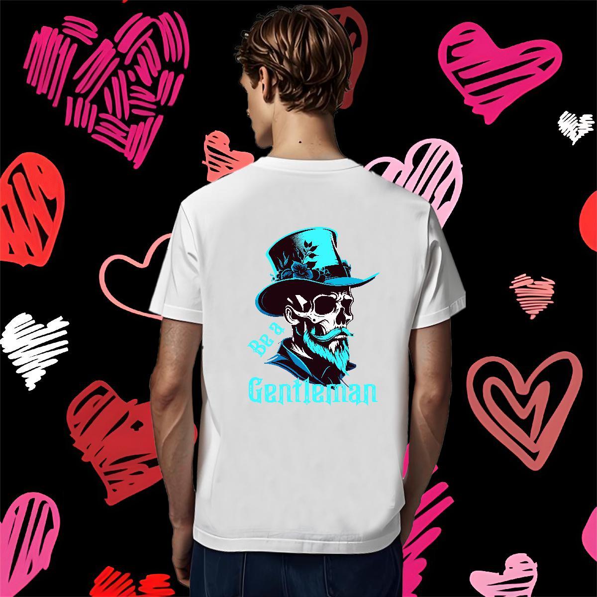 Cool Design Mens T Shirts 230g Cotton skull Casual Customized Crew Neck Men Tees New Polos