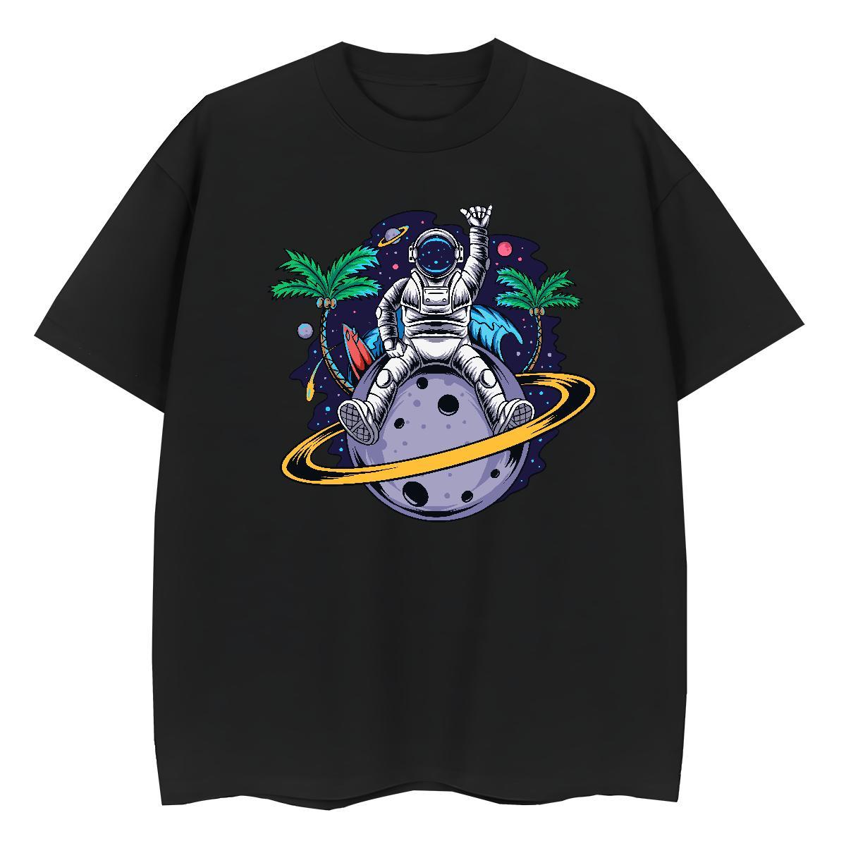 High quality Women Tees 230g Pure Cotton universe Casual Daily Wear T-Shirts Breathable Soft Oversized L-4XL Clothings