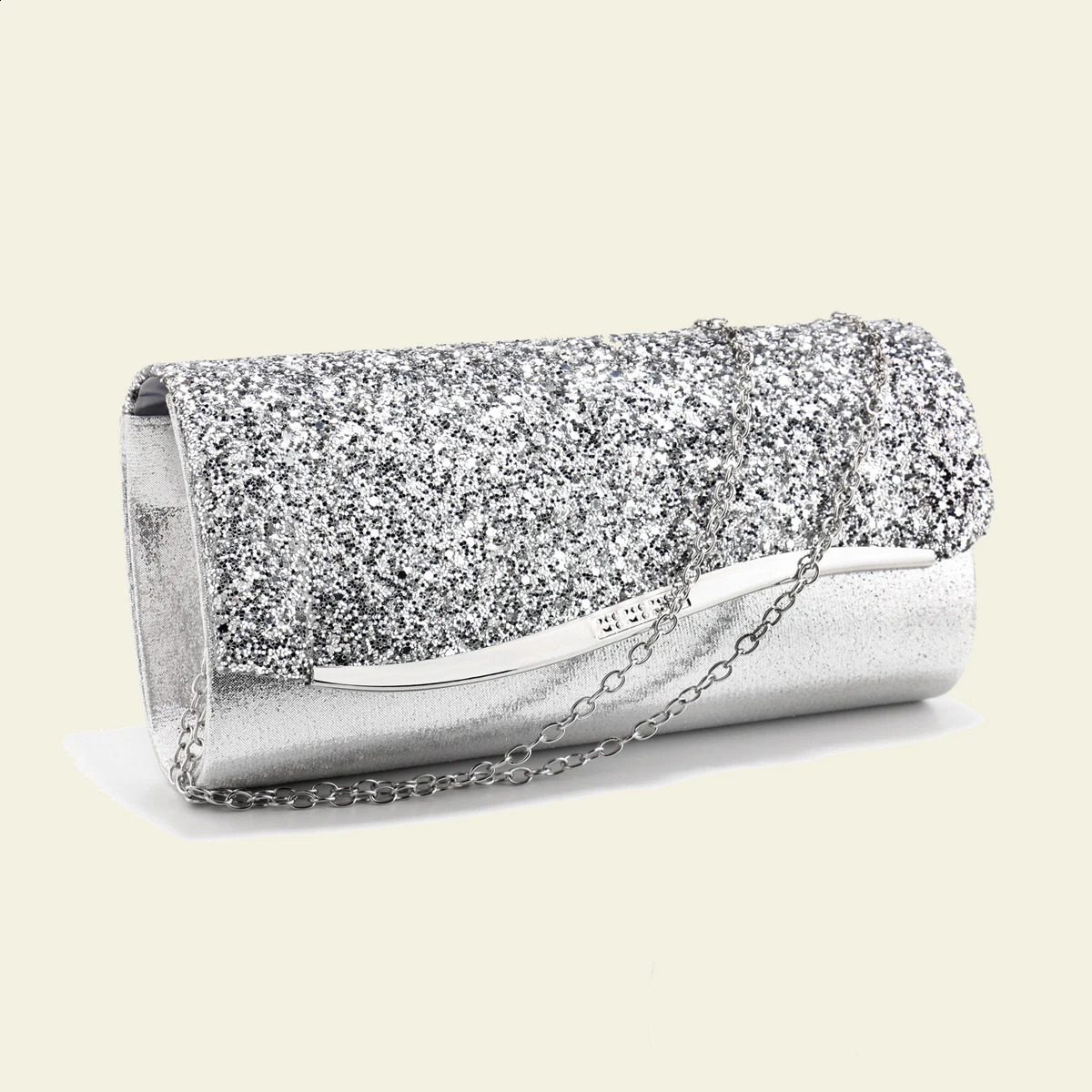 Metal Women Evening Bags Glitter Handbags Chain Shoulder Elegant Banquet Wedding Bridal Dress Clutch Purse Box 240824