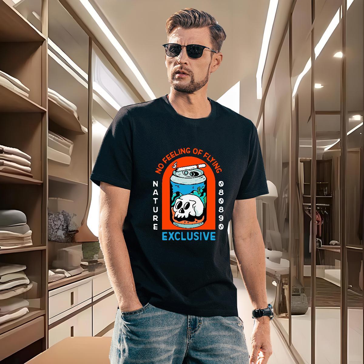 TOP Quality Mens T Shirts 100% Cotton 230g skull Daily Outfit DIY Printed Short Sleeve O-Neck Men Tshirts Stylist Tops