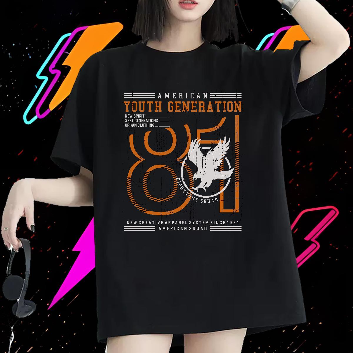 Nice Couples T Shirts 230g 100% Cotton 81 Spring Summer T Shirts Women Breathable Short Sleeve Graphic Tees