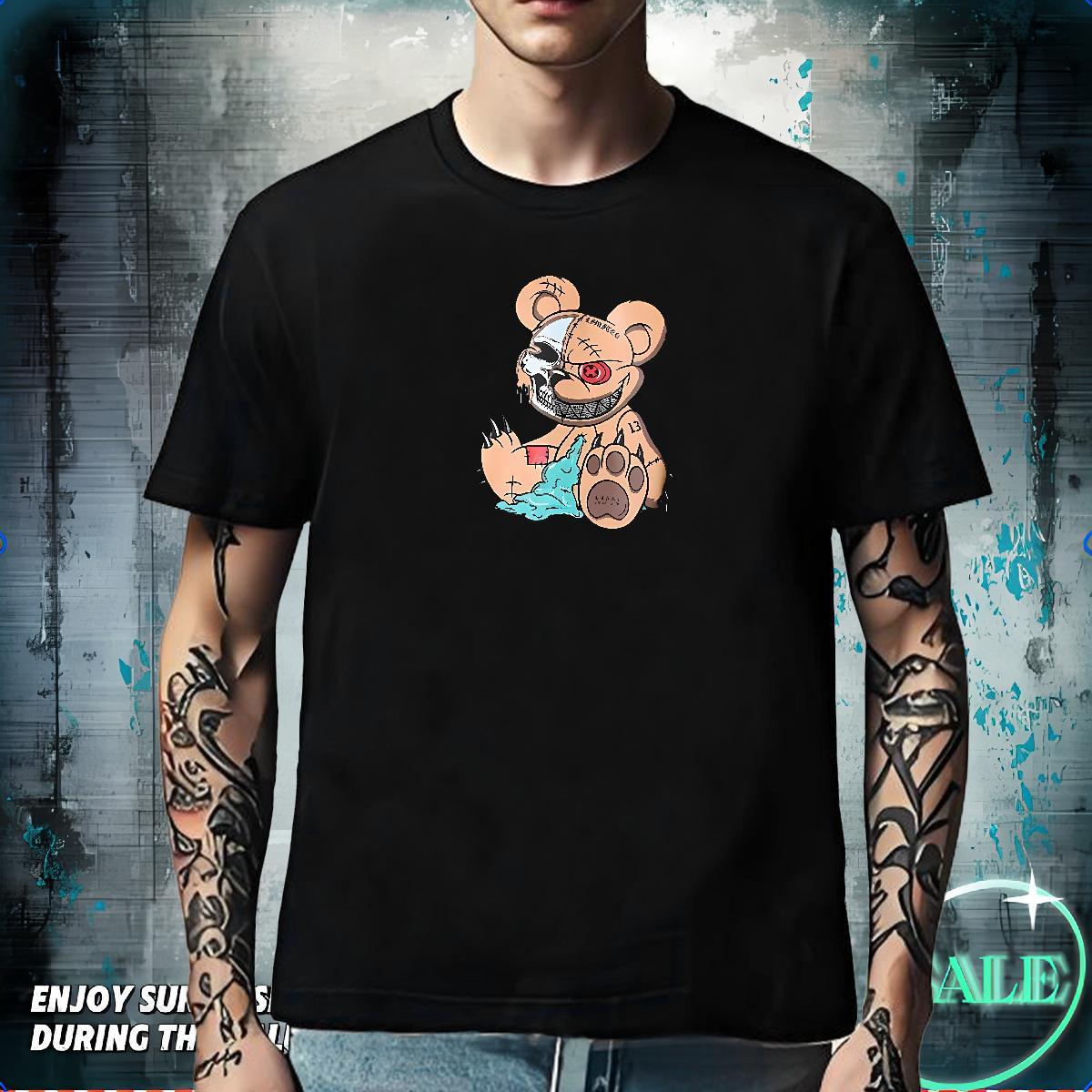 Popular T-Shirts 230g 100% Cotton skull Home Outdoor DIY Printed Breathable Crew Neck Tshirts Factory Direct Tops Tees