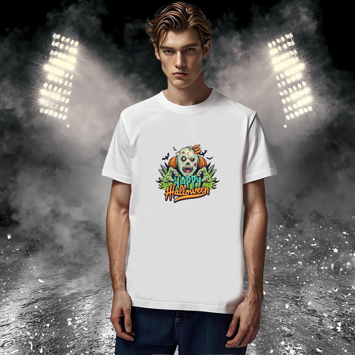 Cool T Shirts Men 230g Cotton skull Anime Printing Street Cartoon Printing L-4XL Short Sleeve Soft Men Tees 2024 New Wear