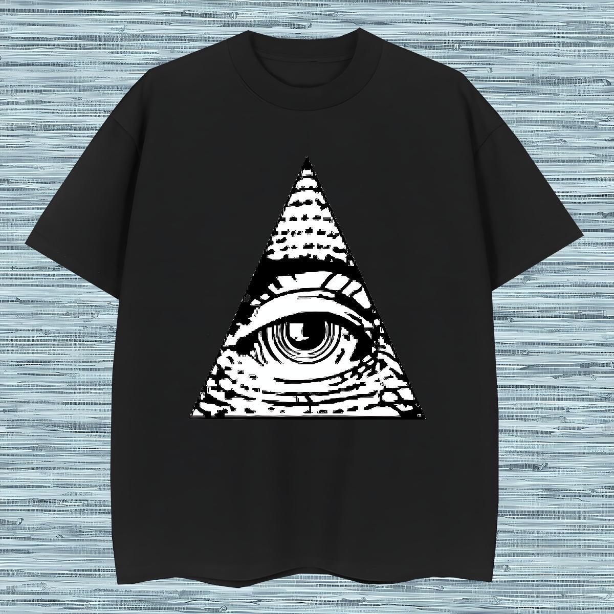 Soft T Shirts Men 230g 100% Cotton eye of the devil Street Custom Print Oversized Crew Neck Breathable Men Tshirts Fashion Tees Shirts