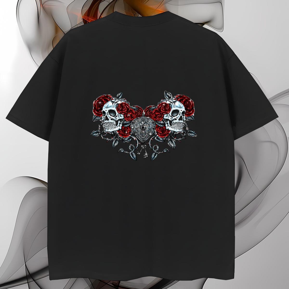 Loose Mens T Shirts 230g Cotton flower Hip Hop Custom Print Oversized Breathable Tshirt for Man Woman DIY Customized Tops