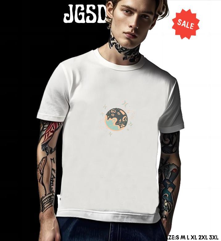 Designer T shirt 100% Cotton 230g spaceman Outdoor DIY Printed Crew Neck Mens Tshirts New Arrival Tee Shirt