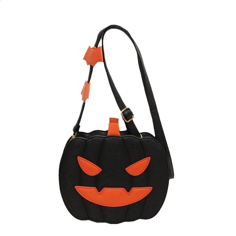 Pumpkin Christmas Shoulder Bag Womens Retro Personalized Cartoon Slant Shoulder Bag Versatile Halloween Fun Pumpkin Bag 240824