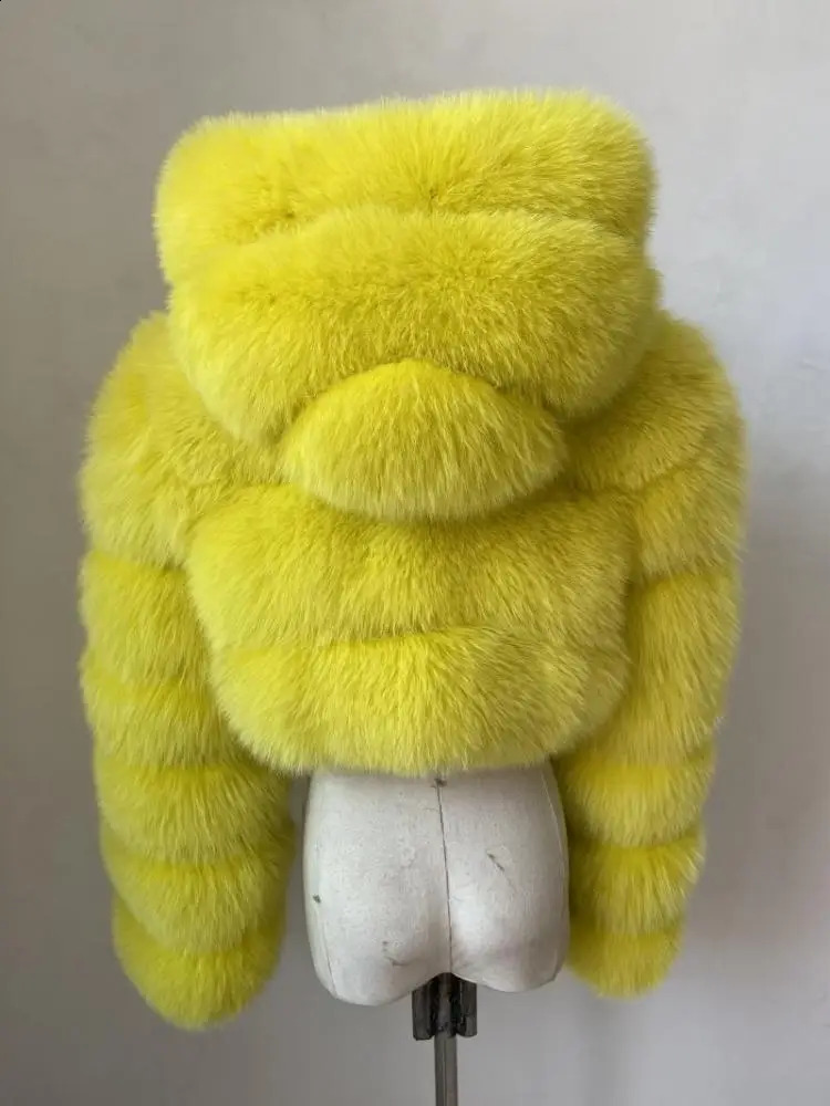 BEIZIRU Winter Womens Genuine Fox Fur Coat Hooded Red Silver Raccoon Zipper Top y Natural Girls Jacket 240824
