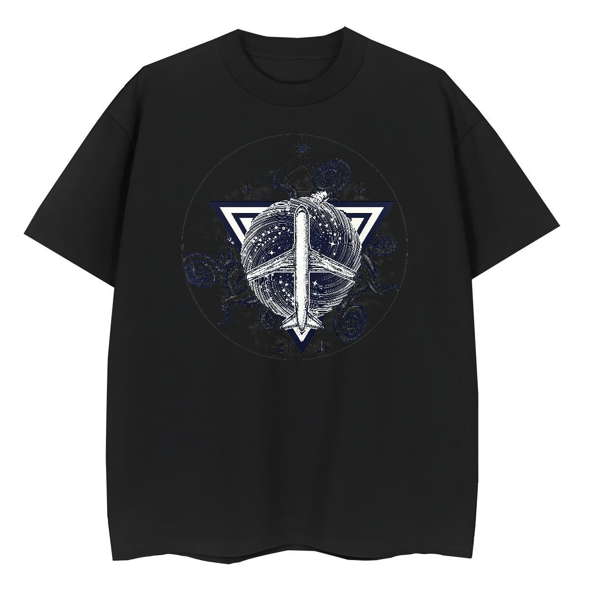 Brand T Shirt For Man 230g Pure Cotton eye of the devil Home Outdoor DIY Printed Breathable Short Sleeve Mens Tshirts 2024 New Wear