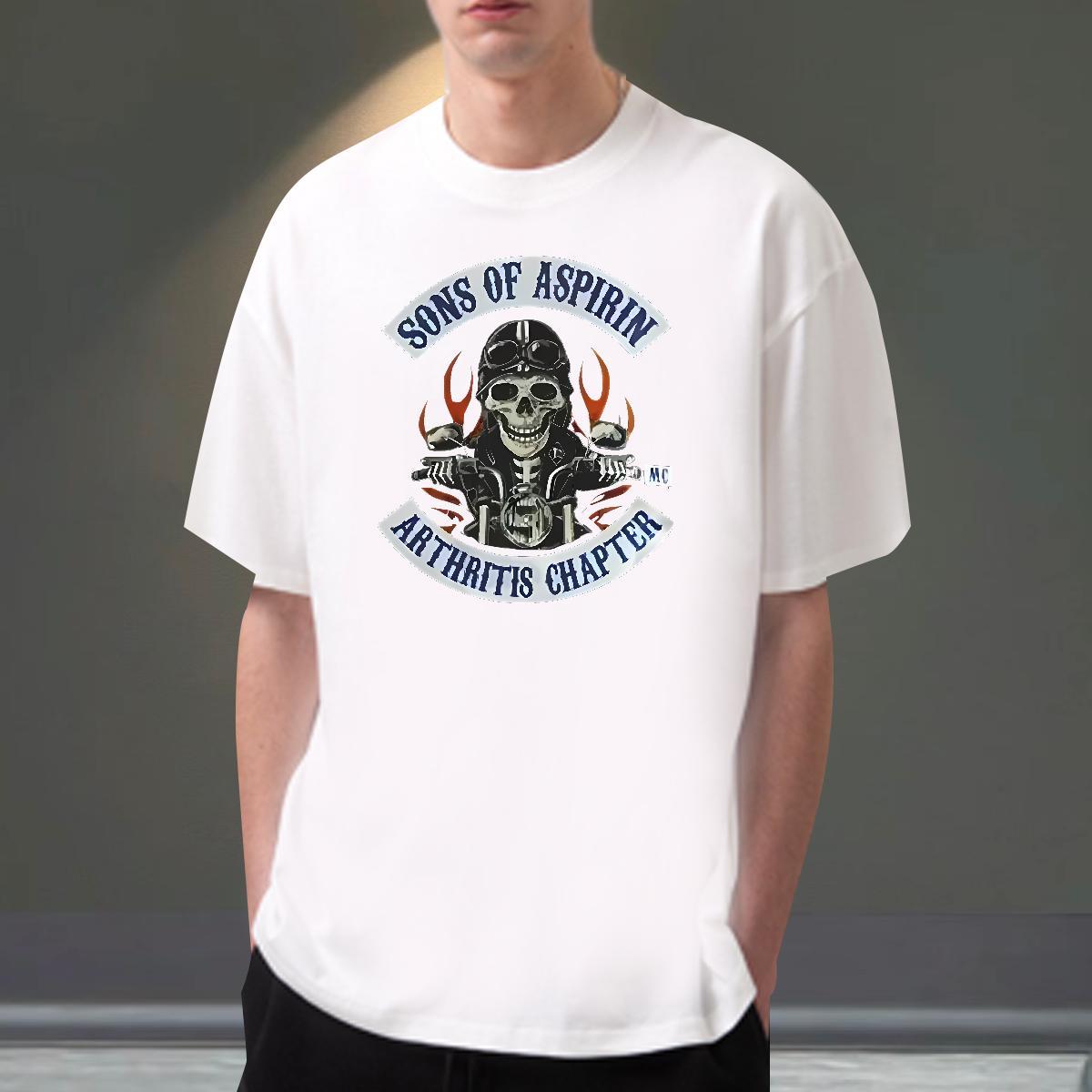 Loose Fit Man T Shirts 230g 100% Cotton skull Hip Hop Graphic O Neck Short Sleeves Men Clothes T-Shirt 2024 New Tee Shirt