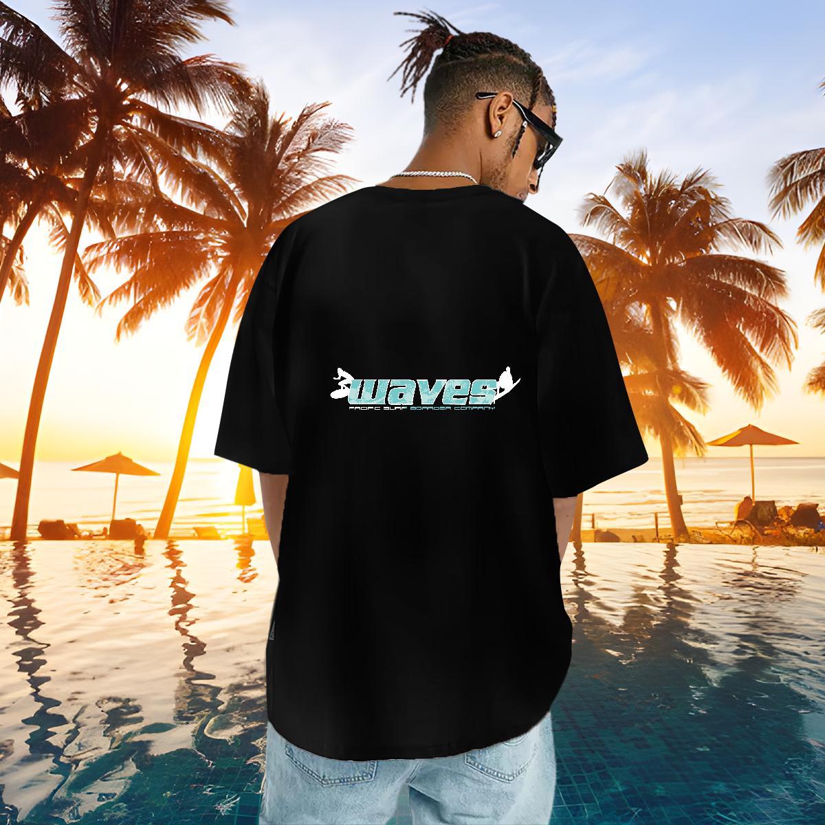 Cool T shirt 230g 100% Cotton letter Hip Hop Street Black White O Neck Short Sleeves Men Tshirts 2024 Designer Polos