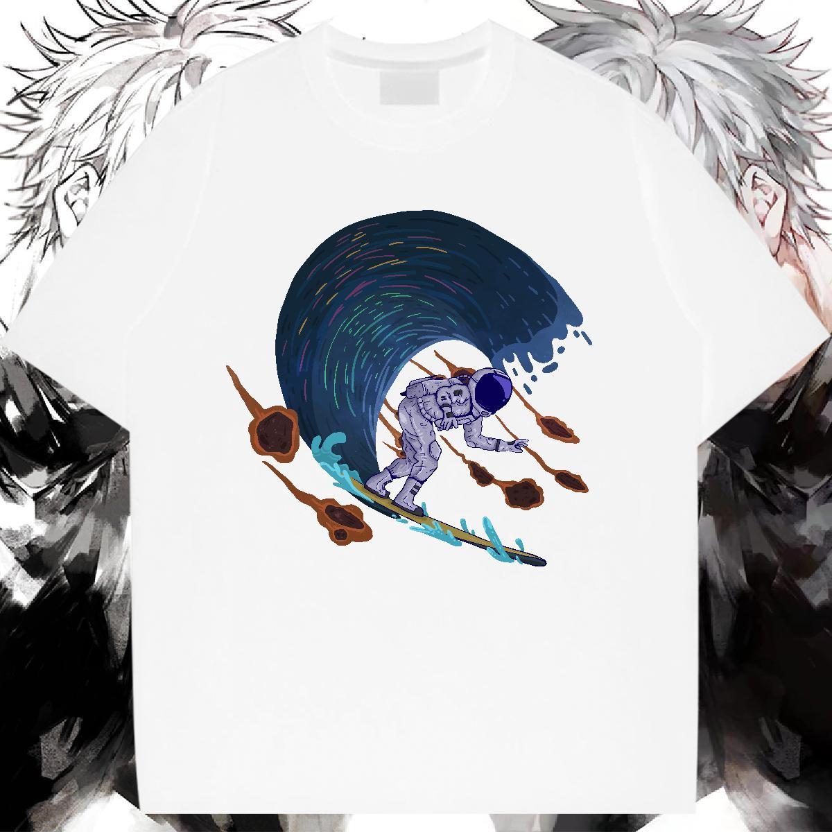 High quality Lady T shirt 230g Cotton animal Daily Wear Womens T Shirts Breathable Soft Anime Print Tees Shirts