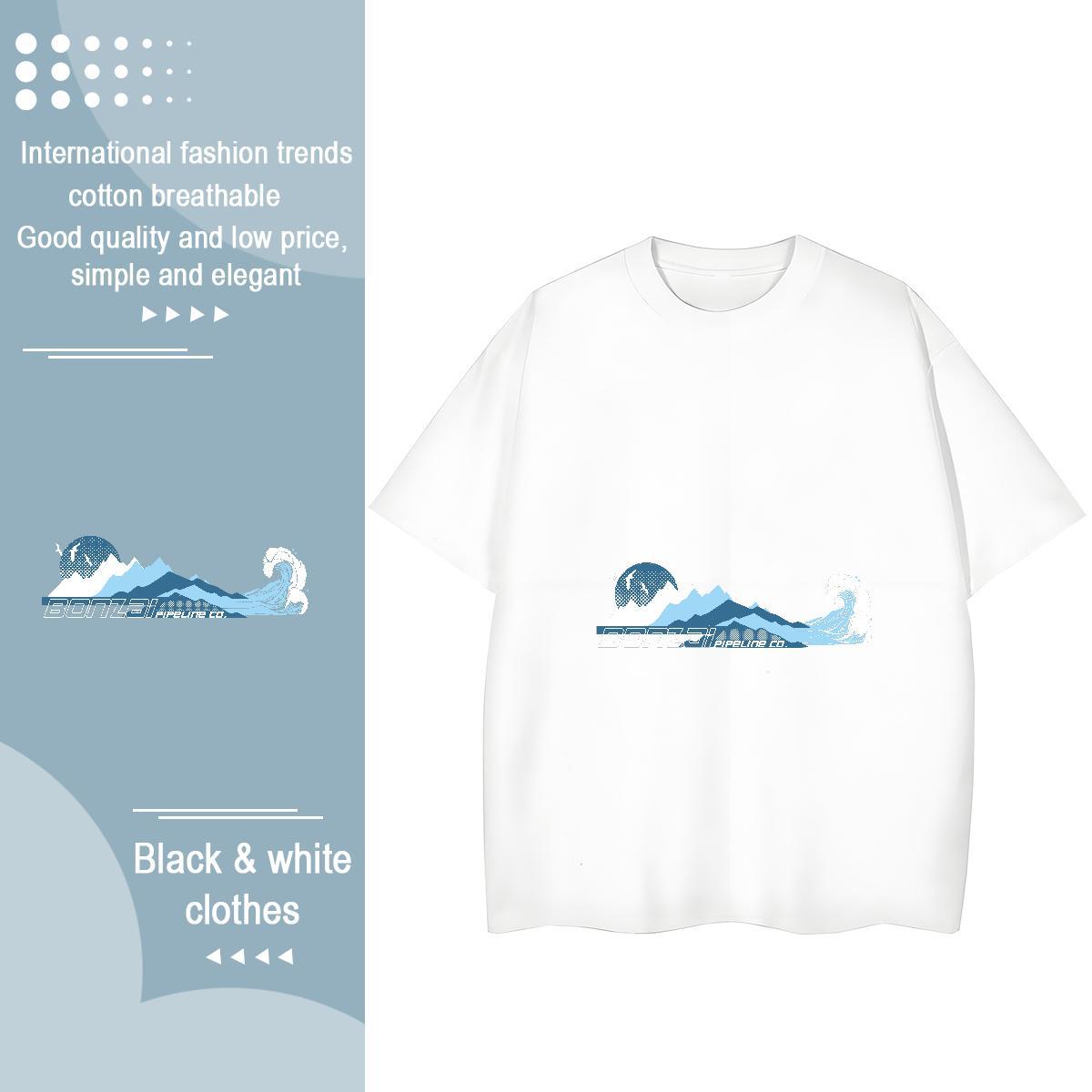 Soft T-Shirts for Men 230g Cotton beach Beach Custom Print Plus Size Breathable Men Tshirts Stylist Tees