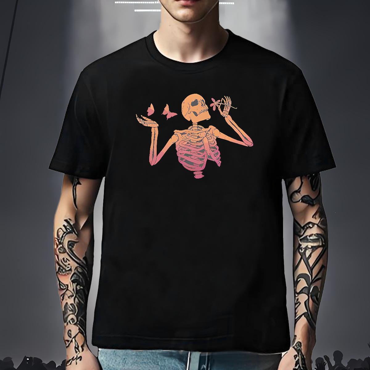 Designer T Shirt For Man 100% Cotton 230g butterfly High Street Hip Hop Graphic Breathable Short Sleeve Men Tees Custom Tshirts
