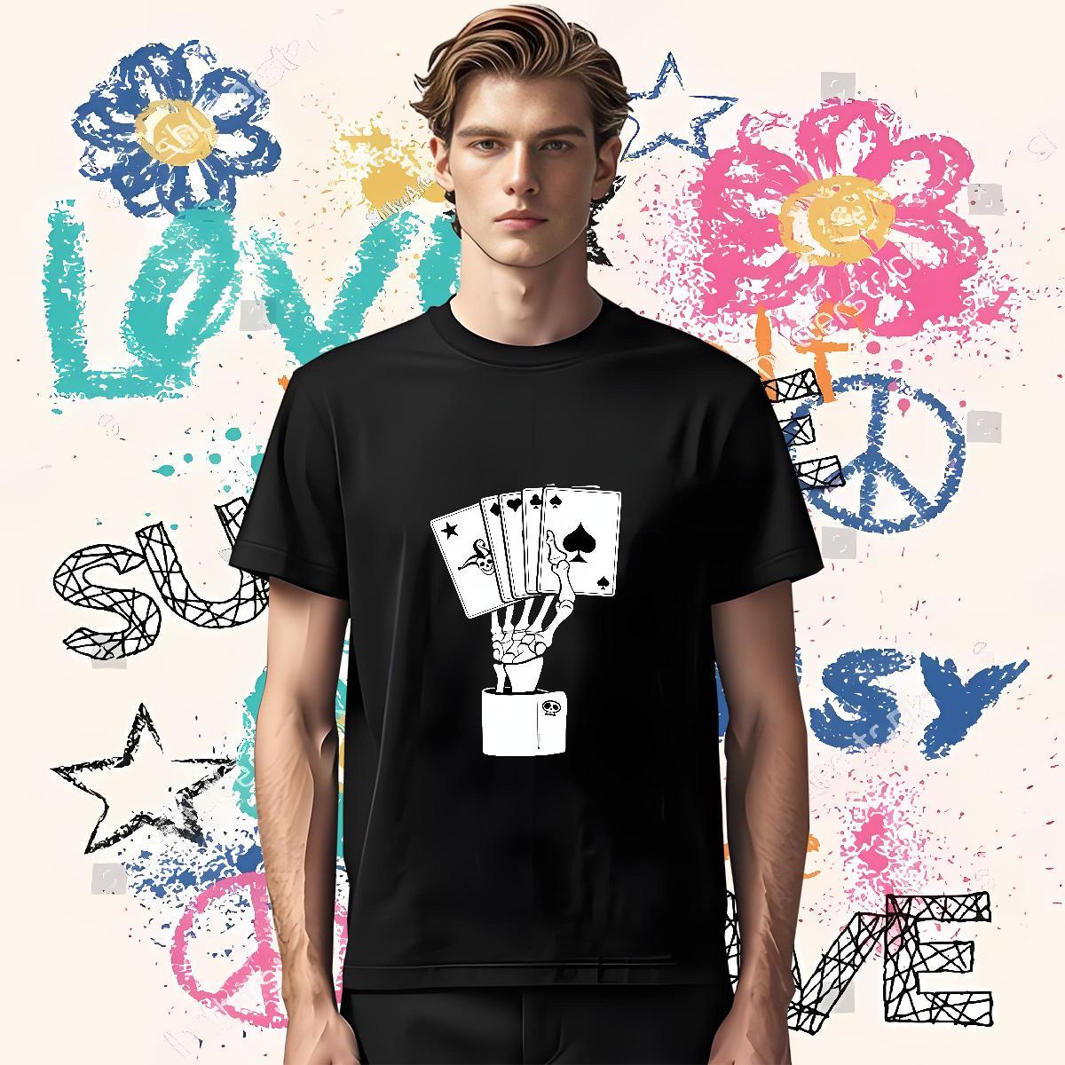 Free Shipping Man T Shirts 230g Cotton halloween Daily Wear Asian Size Short Sleeve Soft Men Tees Fashion Tops Shirt